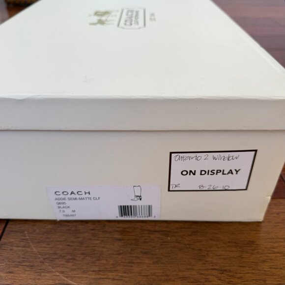 Coach Addie Leather Knee High Boots Black Heeled Side Zip Womens Size 7B - Picture 15 of 15